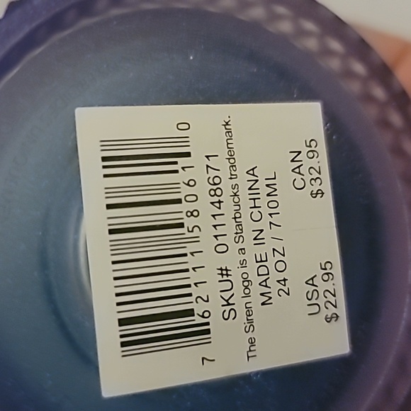 Starbucks Periwinkle 2024 Gradient Bling Winter Ombré Studded Soft Touch - Picture 6 of 8